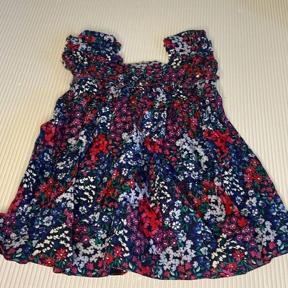 Janie and Jack Blue Floral SS dress Girls 18-24 month - Picture 1 of 7